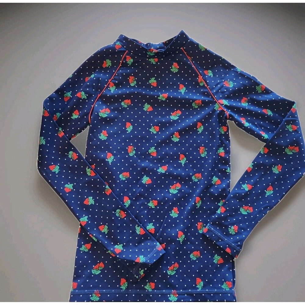 Mini Boden Patterned‎ Rash Guard Strawberries - Size: 11-12 Y (152cm)